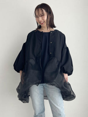 Organdy peplum jacket