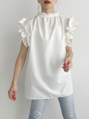 Shoulder Frilly Tops