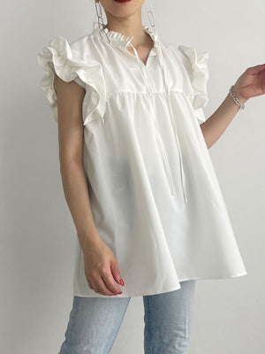 Shoulder Frilly Tops