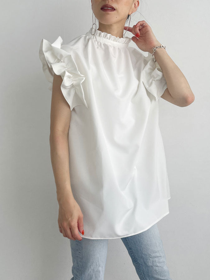 Shoulder Frilly Tops