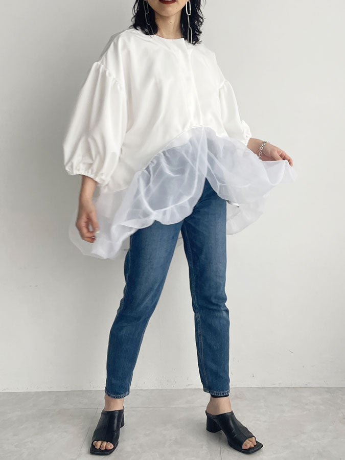 Organdy peplum jacket