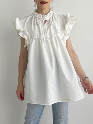 Shoulder Frilly Tops