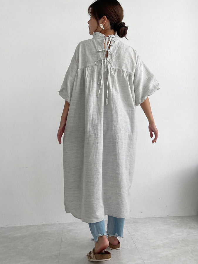 Frilly Relax Dress (cotton linen)