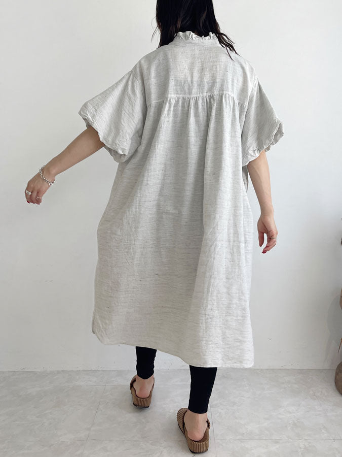 Frilly Relax Dress (cotton linen)