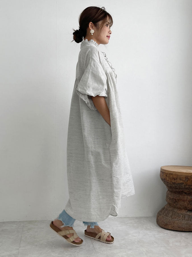 Frilly Relax Dress (cotton linen)