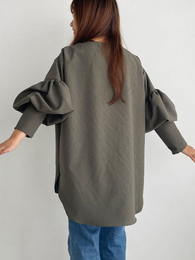 Designed sleeve  Blouse