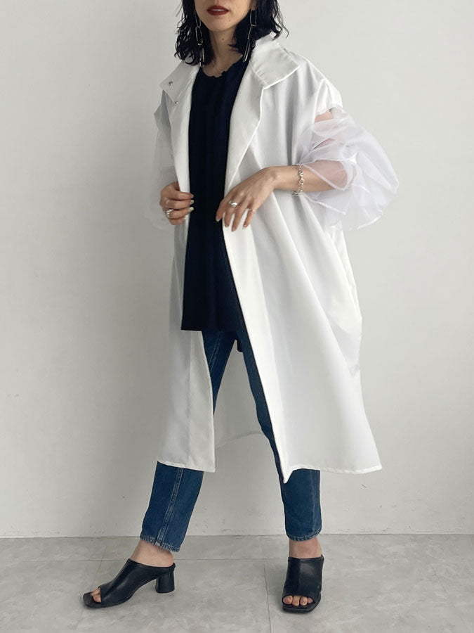 Organdy sleeve springsummer Coat