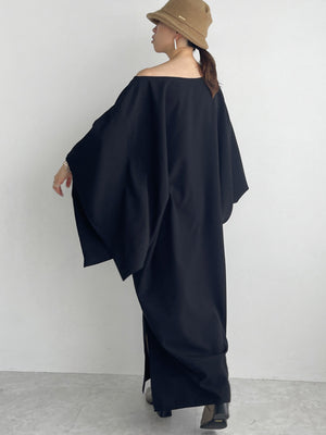 Asymmetry only one sided off shoulder dress