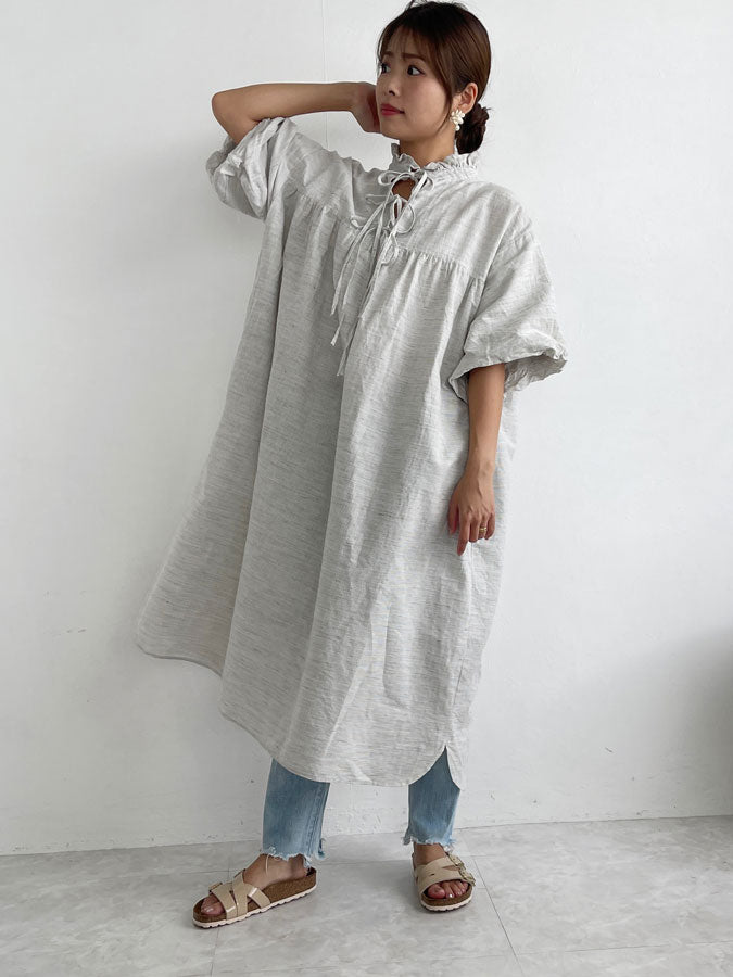 Frilly Relax Dress (cotton linen)