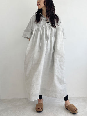 Frilly Relax Dress (cotton linen)