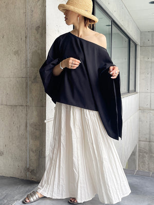 Asymmetry only one sided off shoulder Blouse