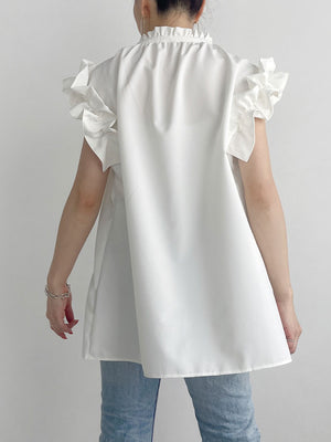 Shoulder Frilly Tops