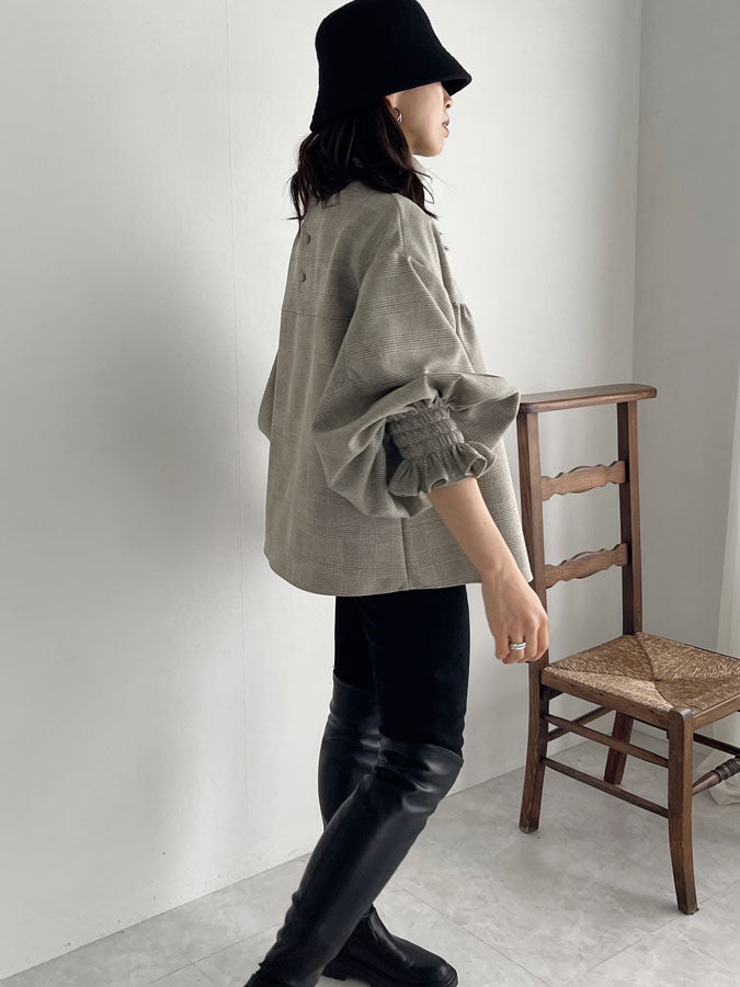 Wool Like High-necked Blouse