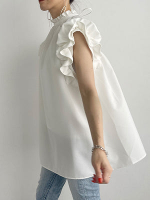 Shoulder Frilly Tops