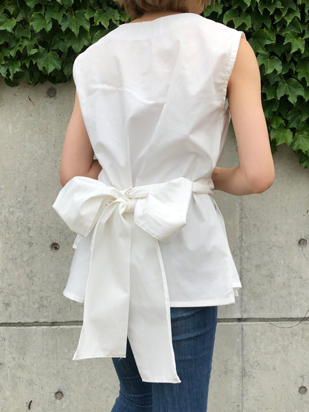 Front Pleated short-sleeve Shirt