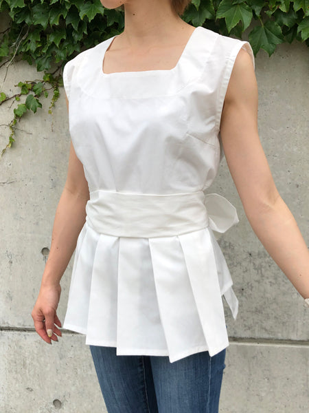 Front Pleated short-sleeve Shirt