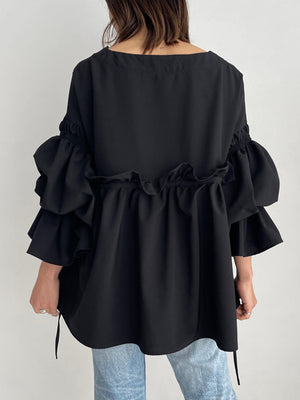 Back Frilly candy sleeve Blouse